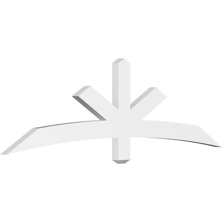 Ekena Millwork Alberta Architectural Grade PVC Gable Bracket, 72"W x 21"H x 2"D x 4"F, 7/12 Pitch GBP072X21X0204ALB00